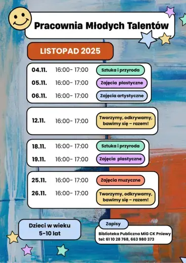 Plakat Pracownia Młodych Talentów