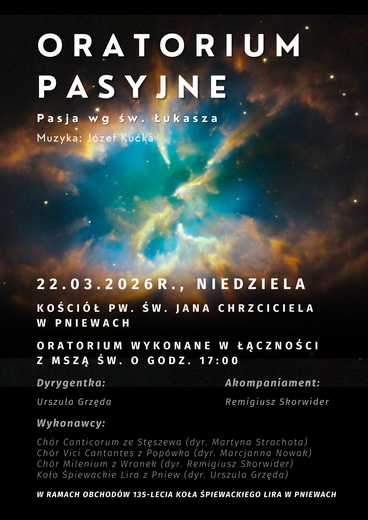 Oratoriuk Pasyjne plakat