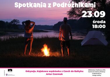 Plakat spotkania z podr&oacute;żnikami