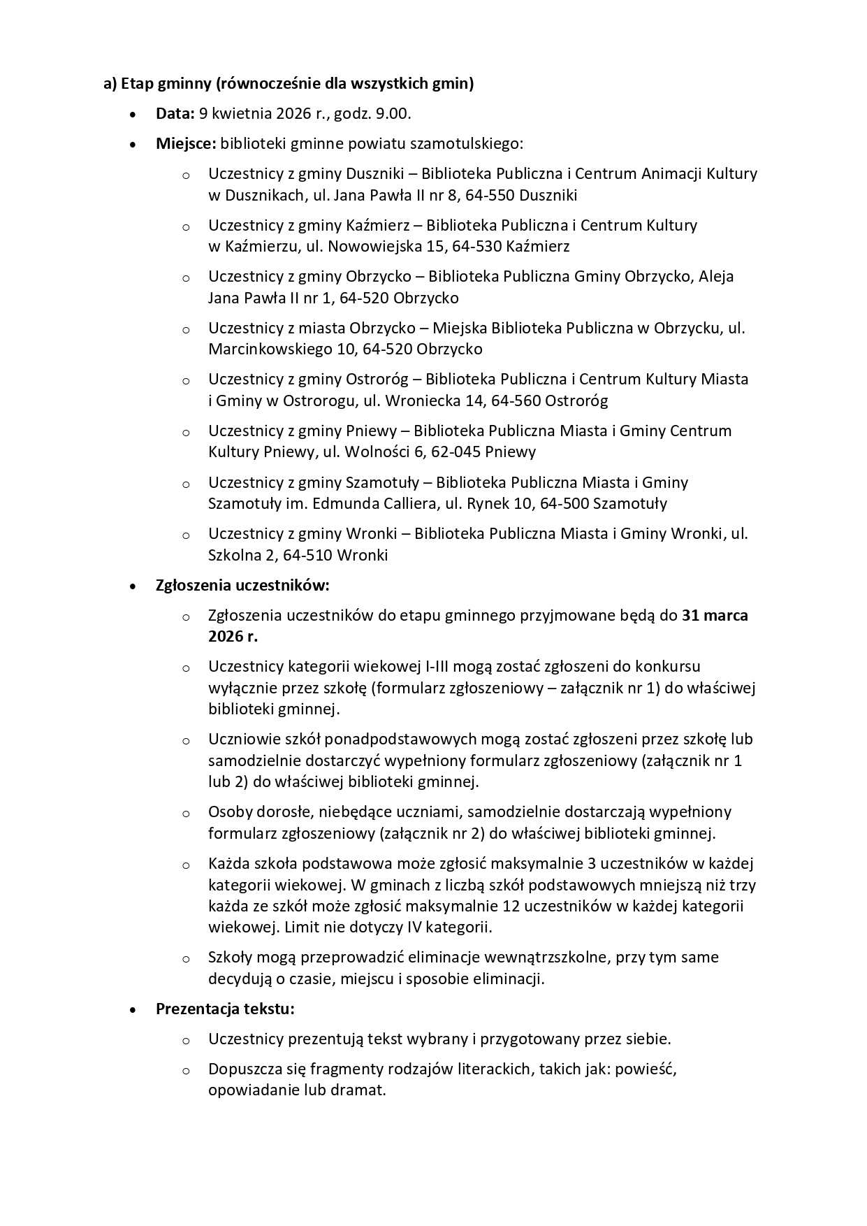 Regulamin Powiatowego Konkursu Pięknego Czytania 2026_page-0002