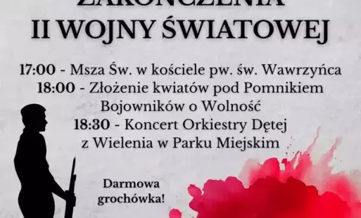 Plakat Obchody zakończenia II wojny światowej