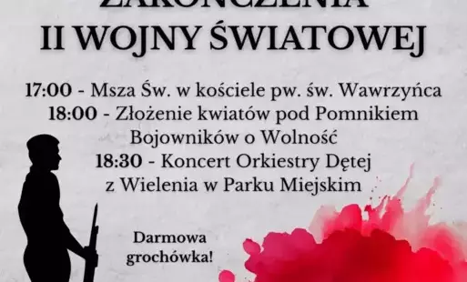 Plakat Obchody zakończenia II wojny światowej