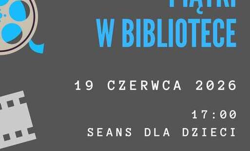 Plakat filmowe piątki w bibliotece