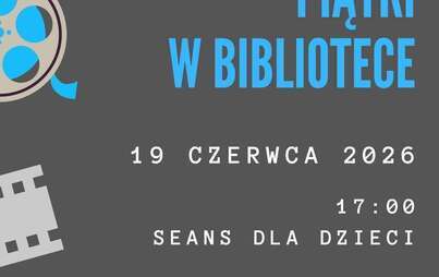 Plakat filmowe piątki w bibliotece
