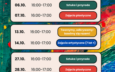 Zdjęcie do Zajęcia plastyczne- Pracownia Młodych Talent&oacute;w